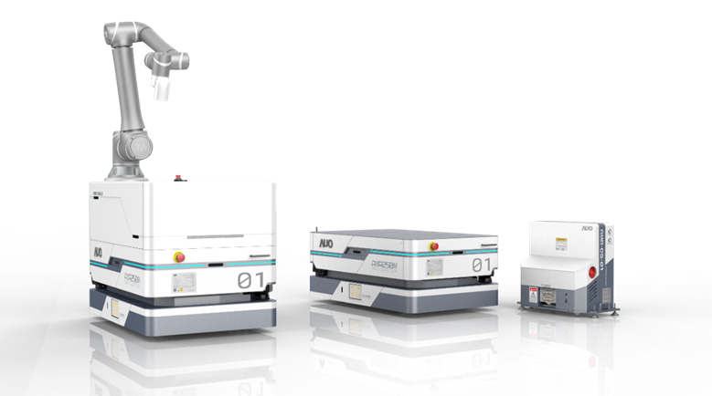 304am永利數位開發的自主式移動機器人（AMR250M），搭配全向輪並結合AI演算法、2D LiDAR、3D攝影機等技術，協助客戶實現產線全自動化